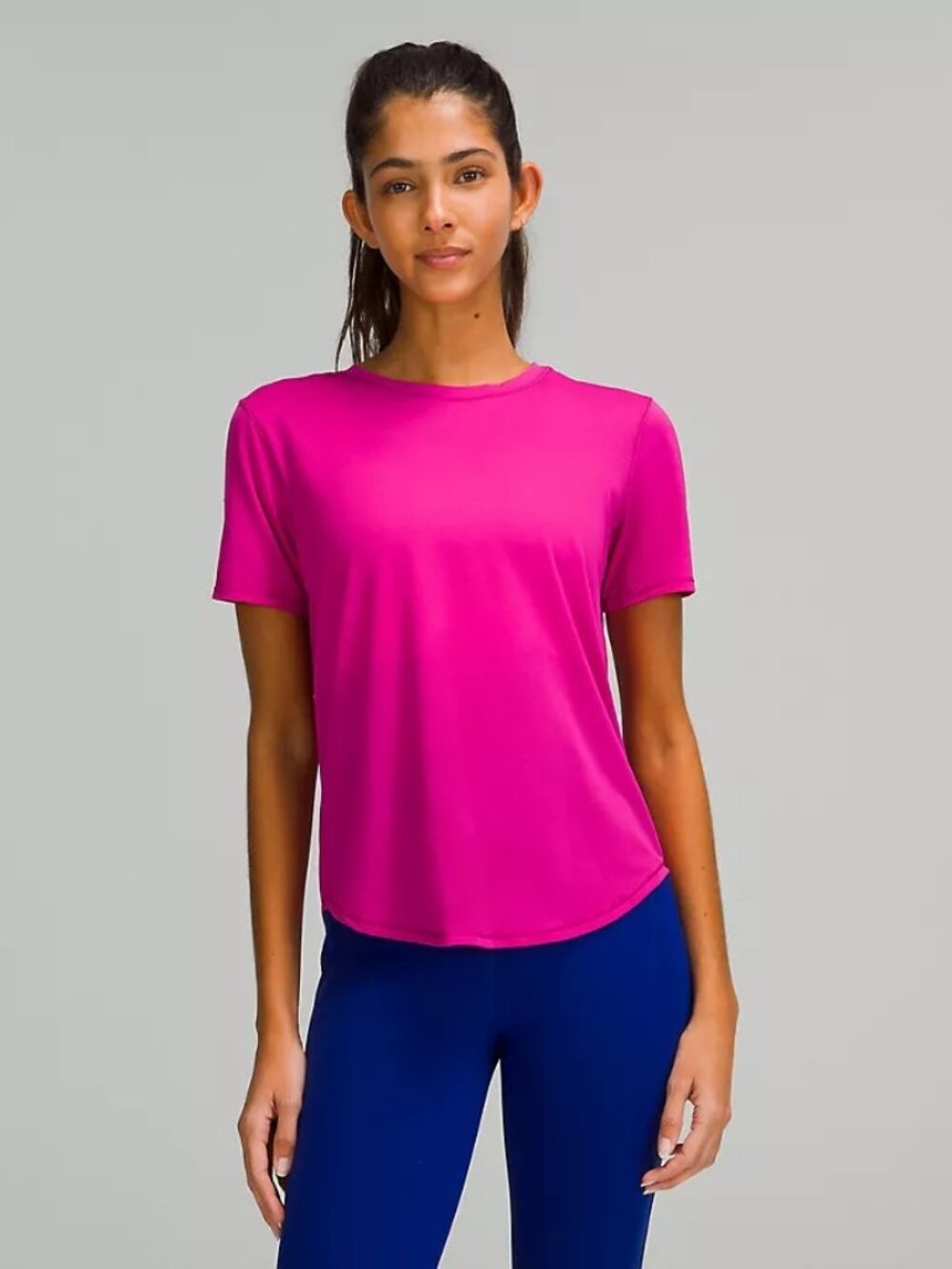 Lululemon Ripened Raspberry Running and Training T-Shirt Size 4 - Picture 1 of 5